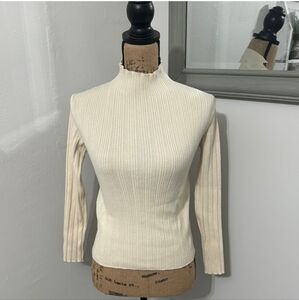 Cream turtleneck shirt